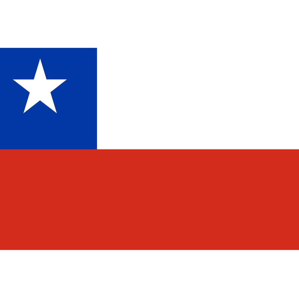 GENERICO - Bandera De La republica de Chile 60 Cm X 90cm calidad A1