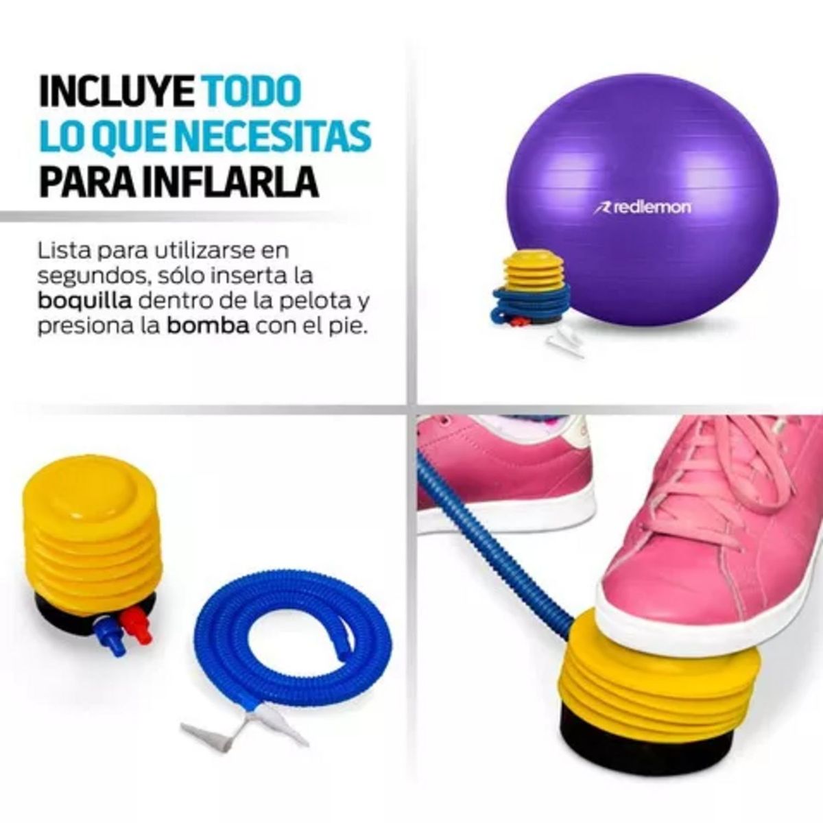 ALPHA GYM - Pelota para yoga de 65cm y pilates pelota de ejercicios