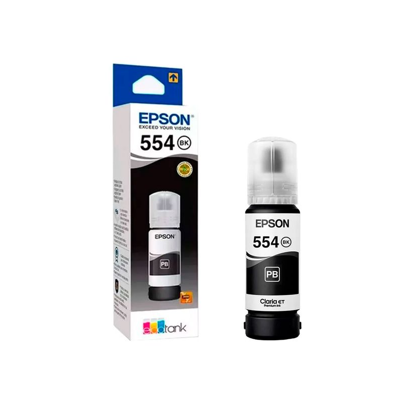 EPSON - TINTA EPSON T554120-AL NEGRO 70ML ECOTANK L8160 L8180 P/N:C13T06X12A