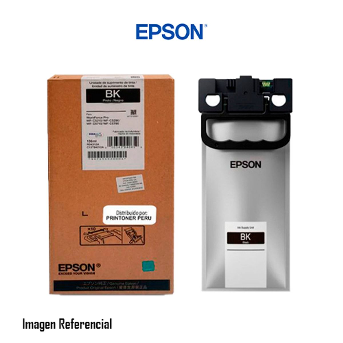 EPSON - BOLSA DE TINTA EPSON 961XL NEGRO WORKFORCE M5799/M5299 P/N: T961120-AL