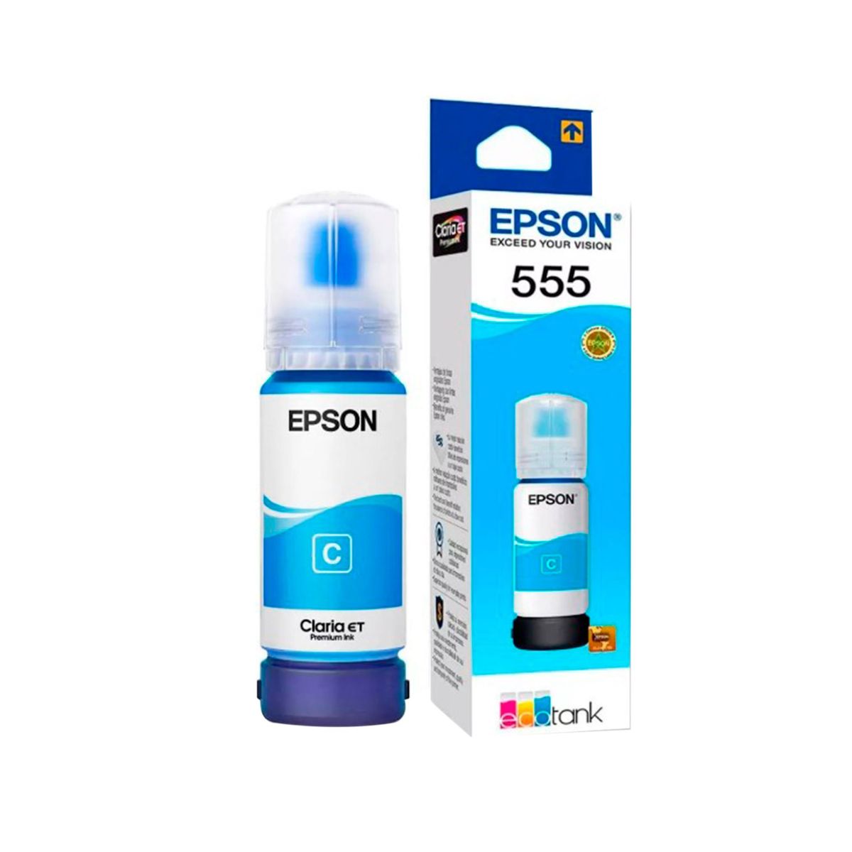 EPSON - TINTA EPSON T555220 CYAN 70ML ECOTANK L8160/L8180 P/N: C13T06Y22A