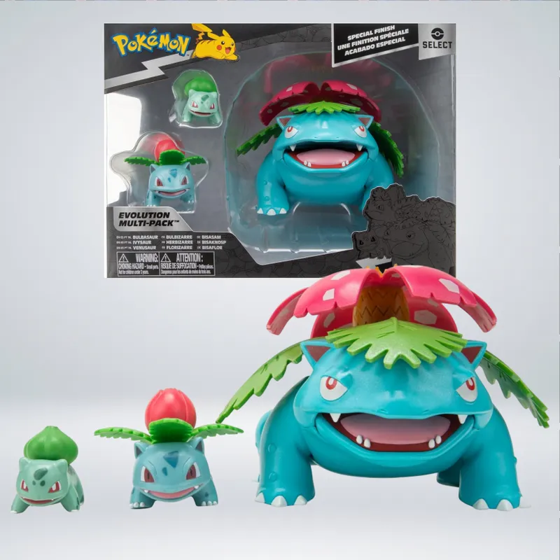 JAZWARES - FIGURA POKEMON SELECT EVOLUCION MULTIPACK BULBASAUR