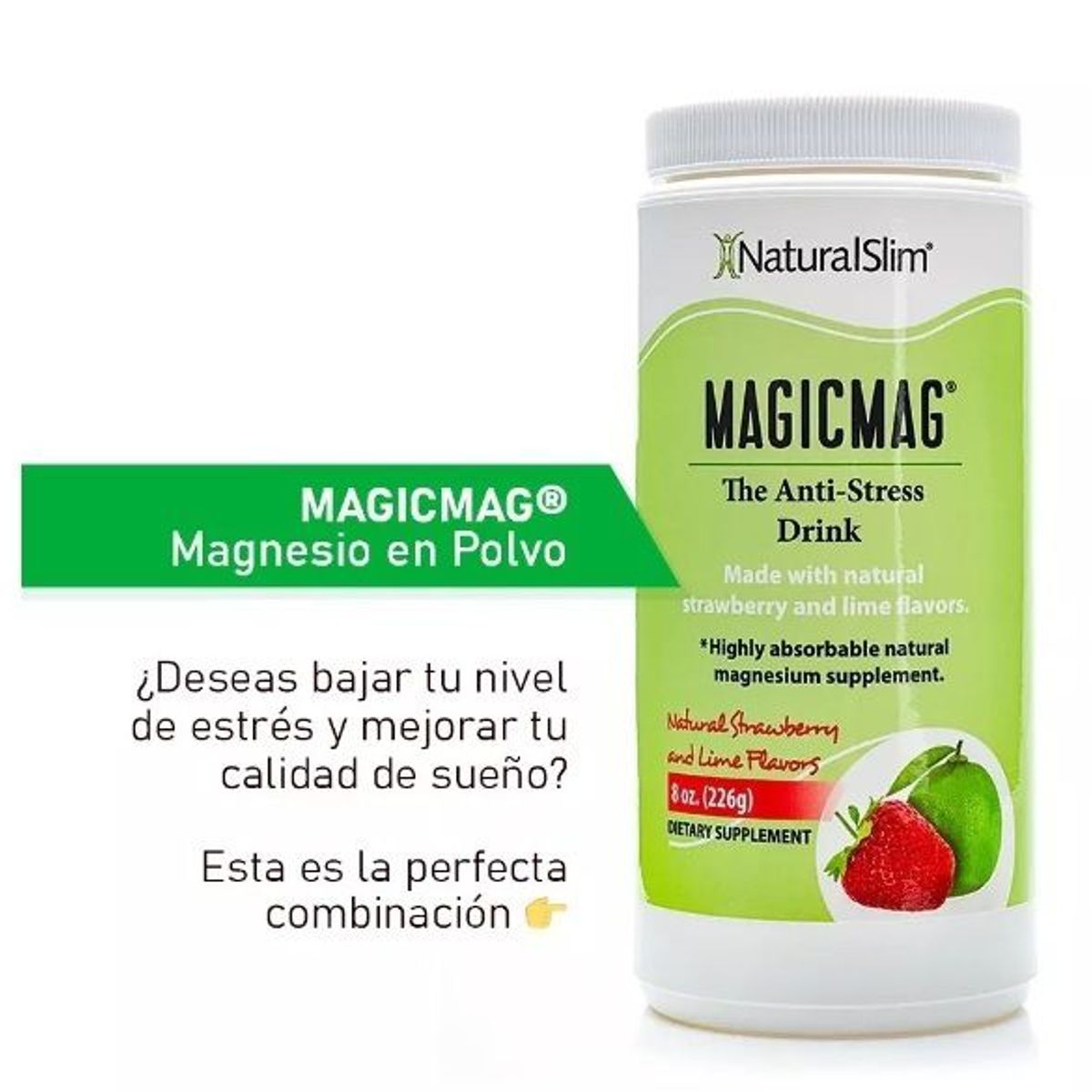 NATURALSLIM - Magicmac Citrato De Magnesio 226gr - Natural Slim Frank Suarez