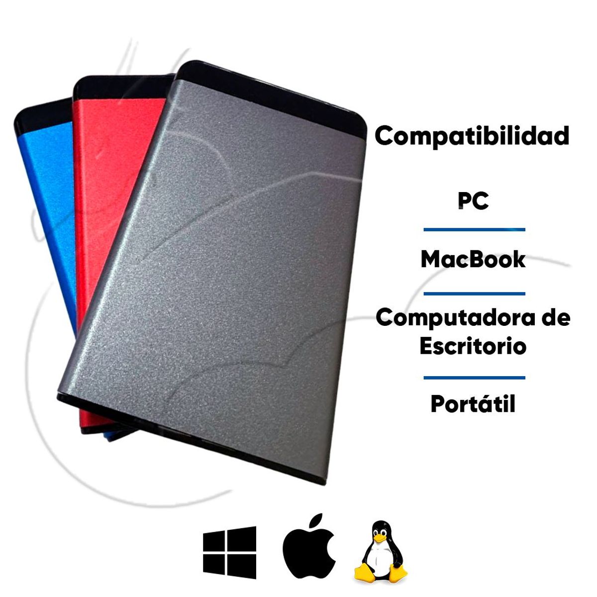 BLUE - Case Disco Duro Externo Usb3.0, Hdd 2.5 ROJO