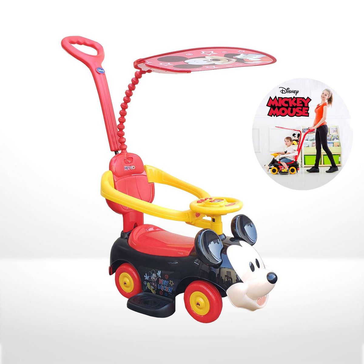 DISNEY BABY - Correpasillo guiador mickey con sombrilla