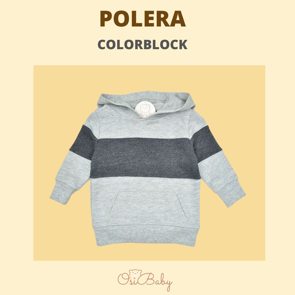 ALLEZ COLLECTION - POLERA BEBE HOMBRE COLORBLOCK HOOD