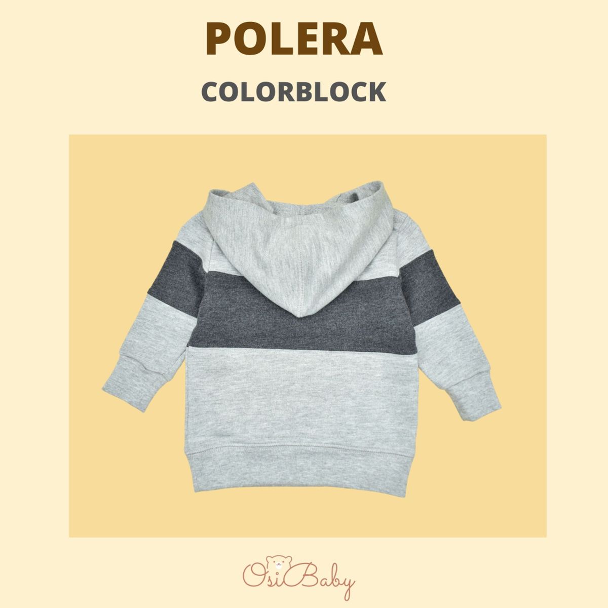 ALLEZ COLLECTION - POLERA BEBE HOMBRE COLORBLOCK HOOD