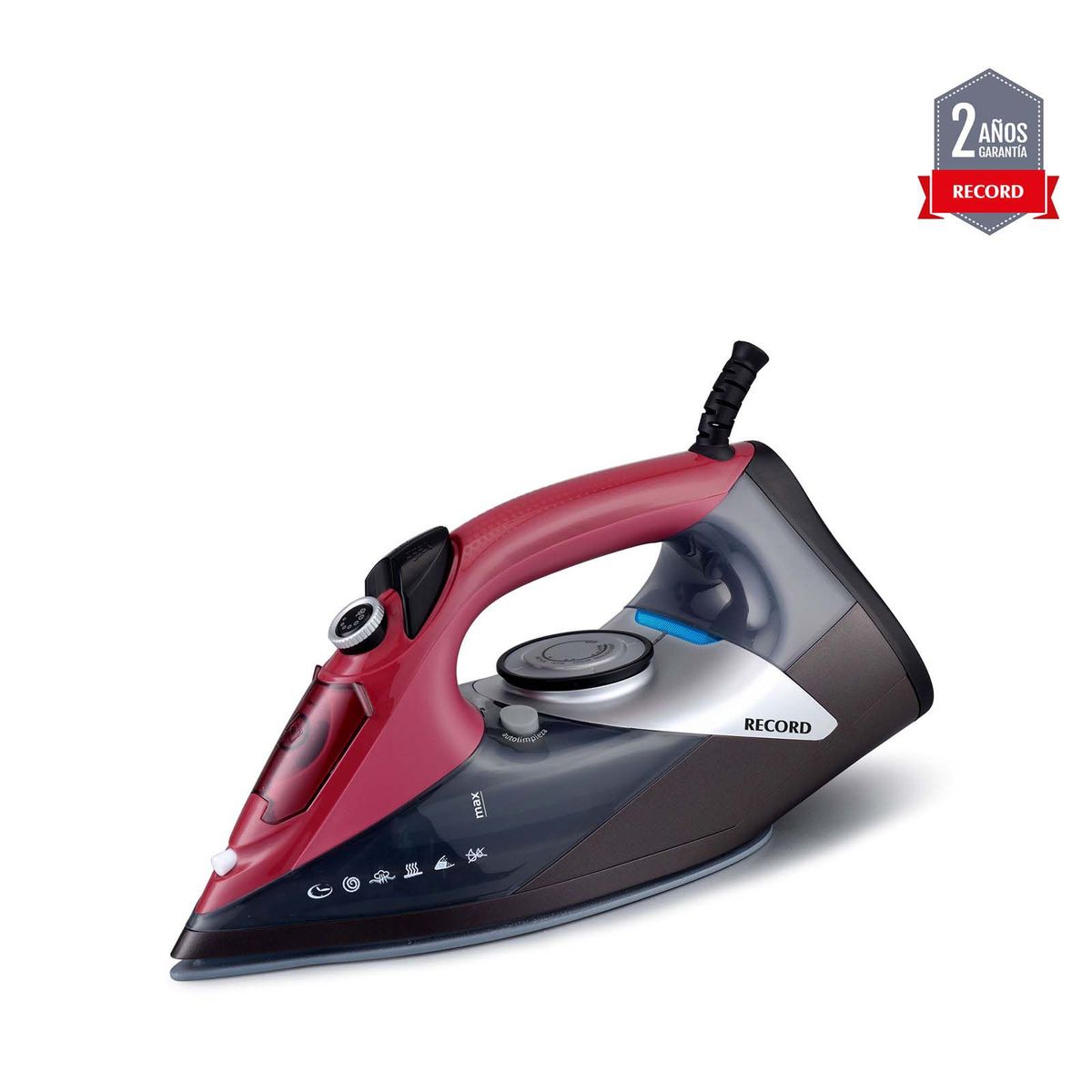 RECORD - Plancha a Vapor Record 2106600010 con base Antiadherente