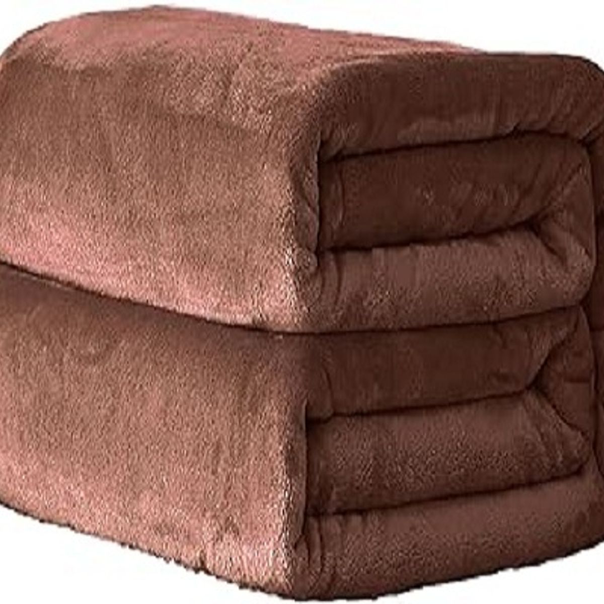 GENERICO - CUBRECAMA  TRES  PLAZAS KING DE PELUCHE PELO CORTO MARRON