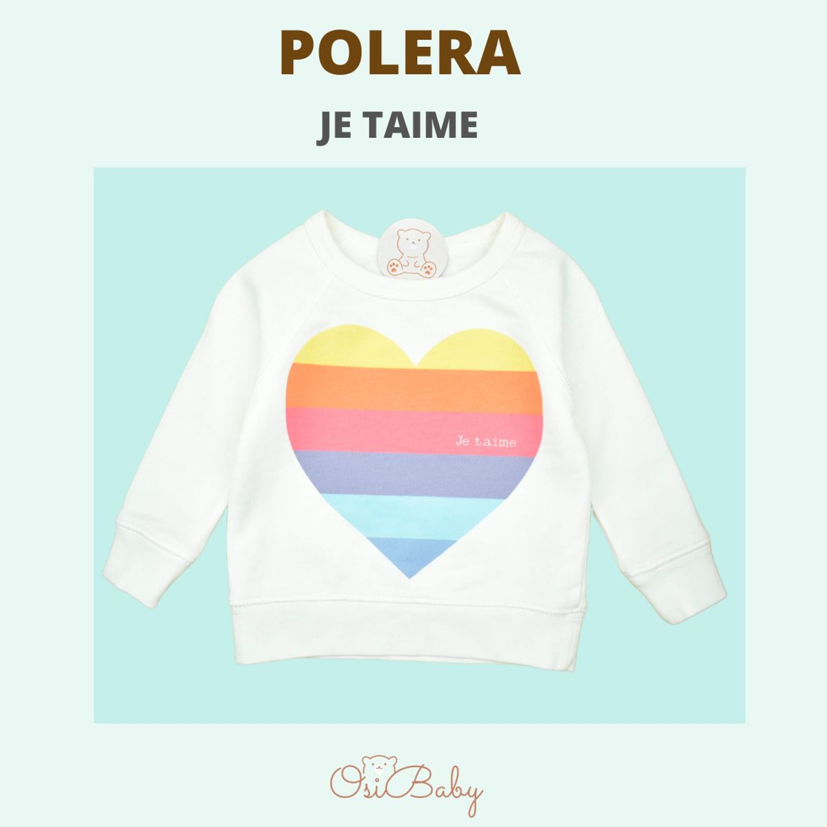 ALLEZ COLLECTION - POLERA BEBE MUJER  JE TAIME