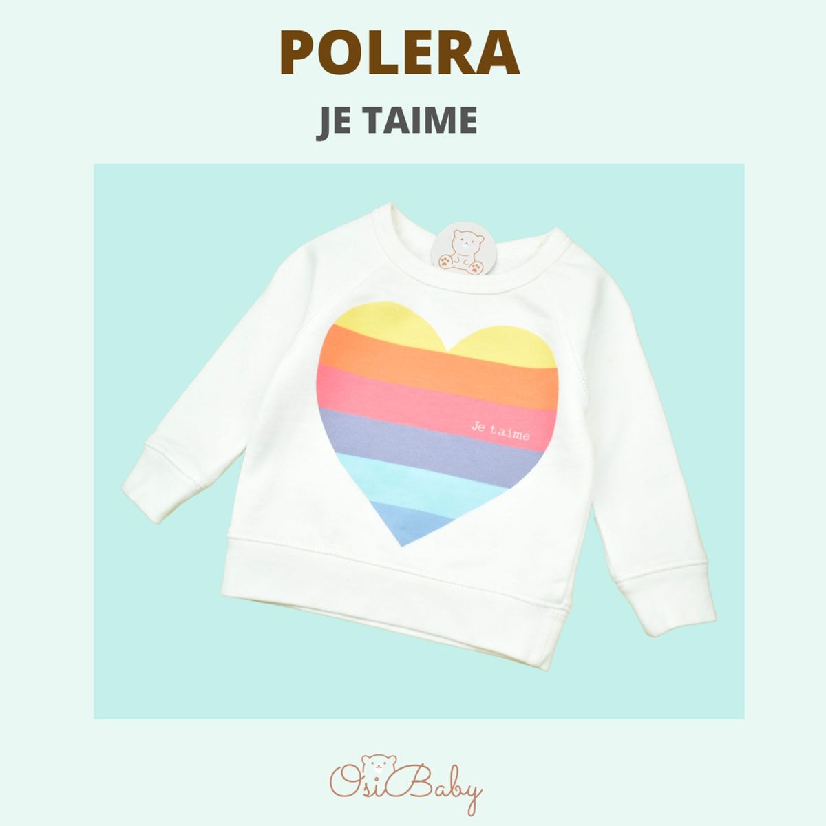 ALLEZ COLLECTION - POLERA BEBE MUJER  JE TAIME