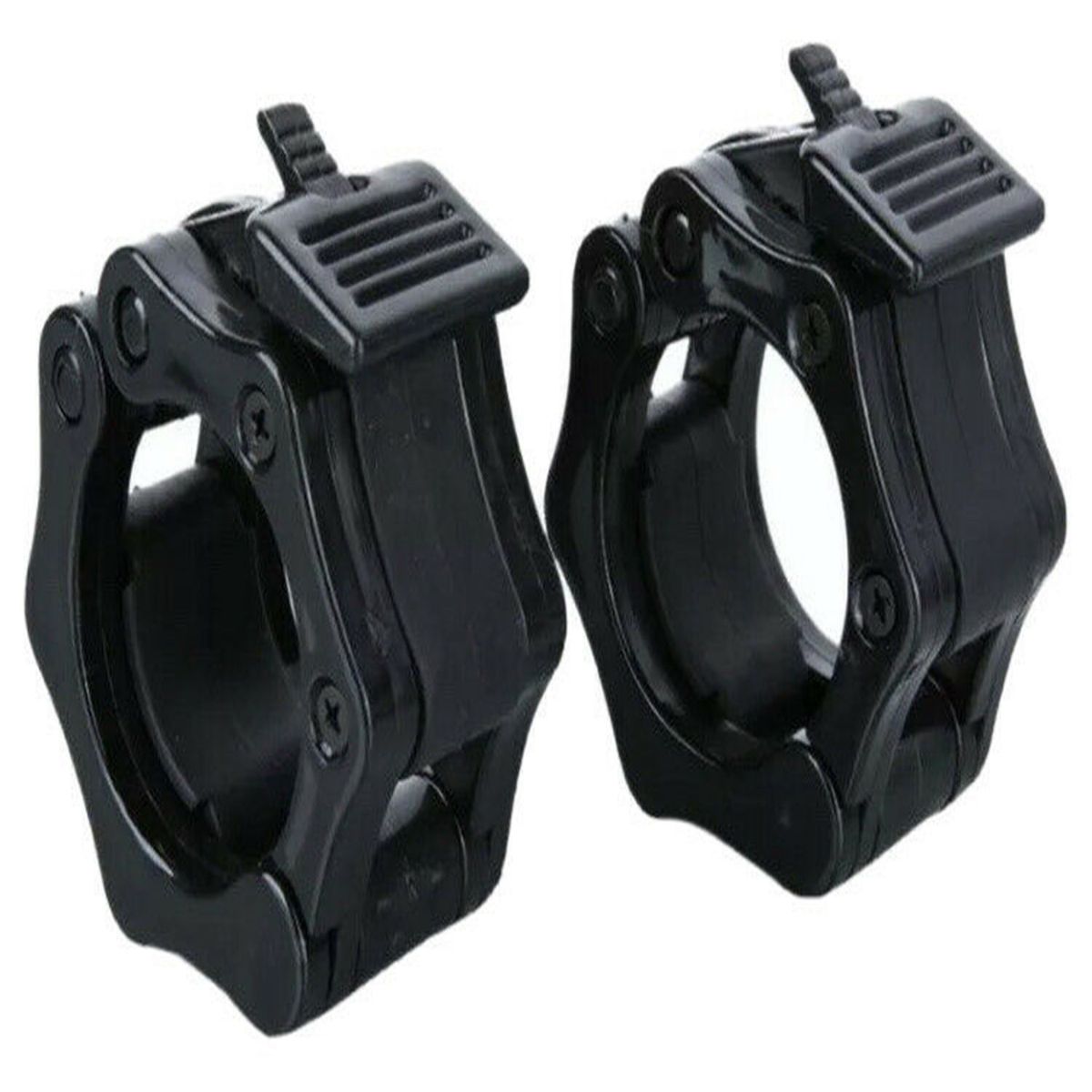 ALPHA GYM - Par de seguros para barra olímpica ajustables Ganchos