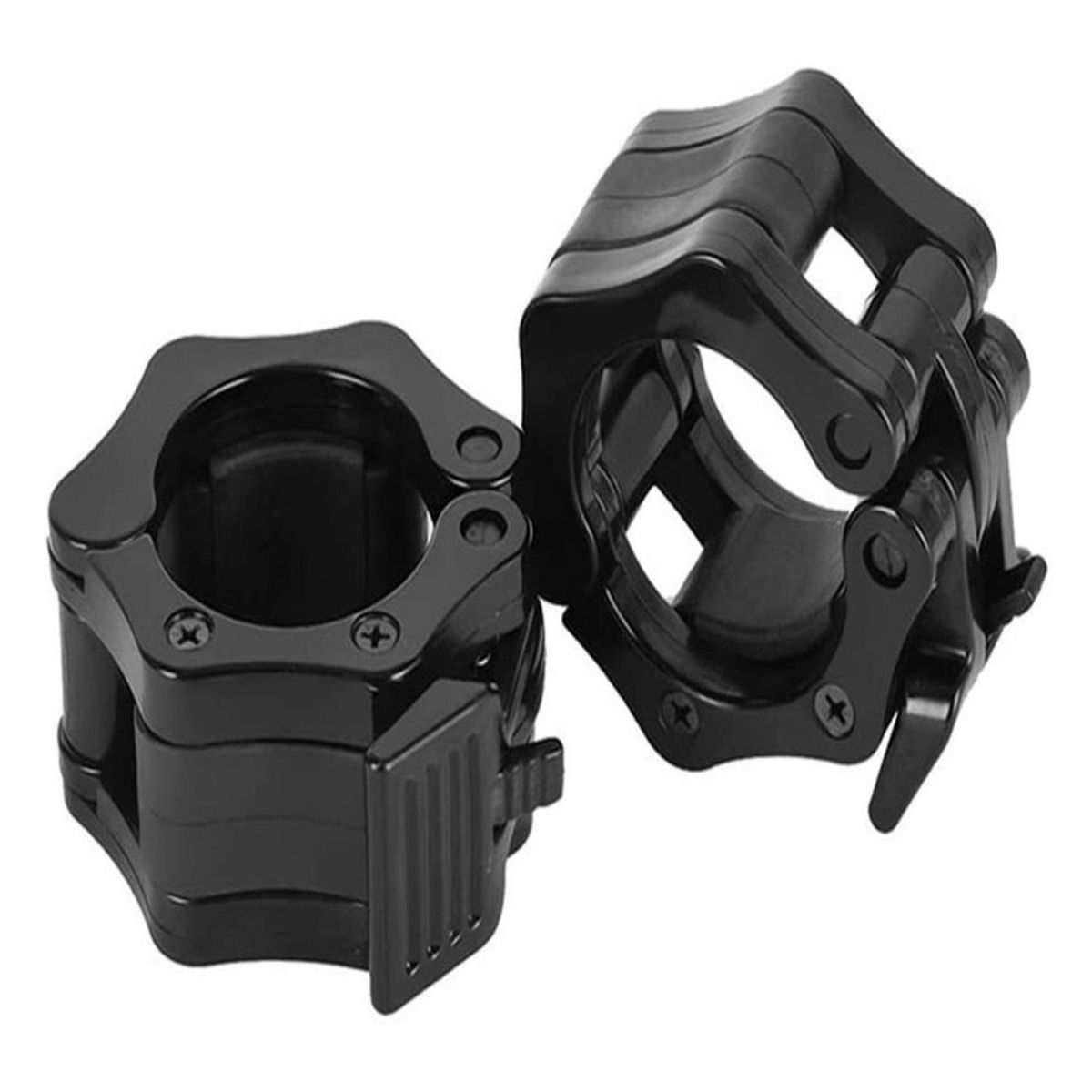 ALPHA GYM - Par de seguros para barra olímpica ajustables Ganchos