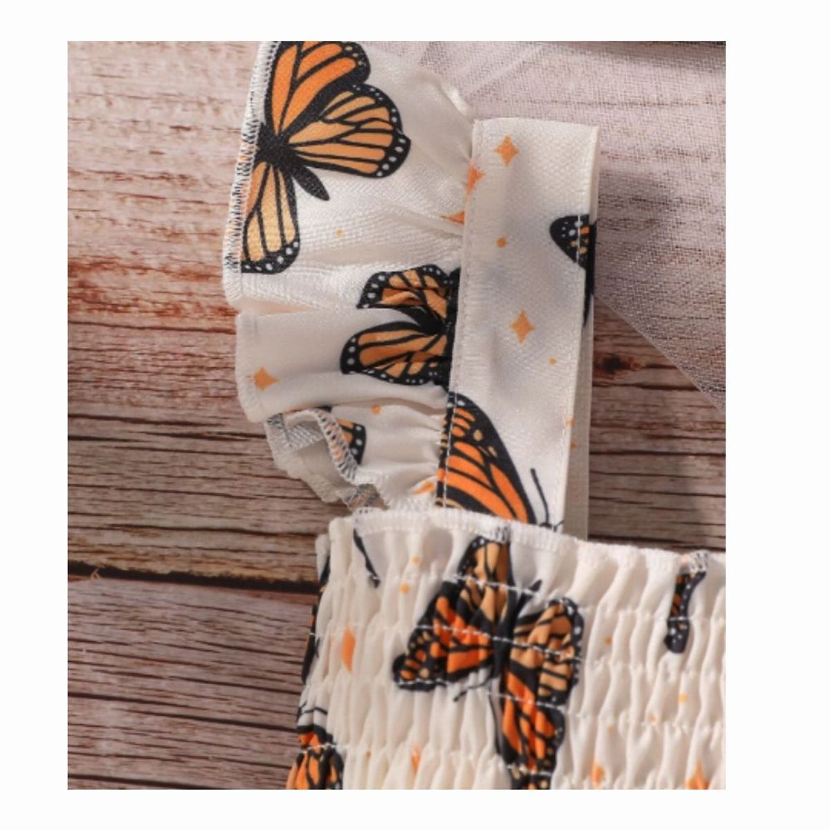 GENERICO - Vestido de tirantes con estampado de mariposa con Diadema