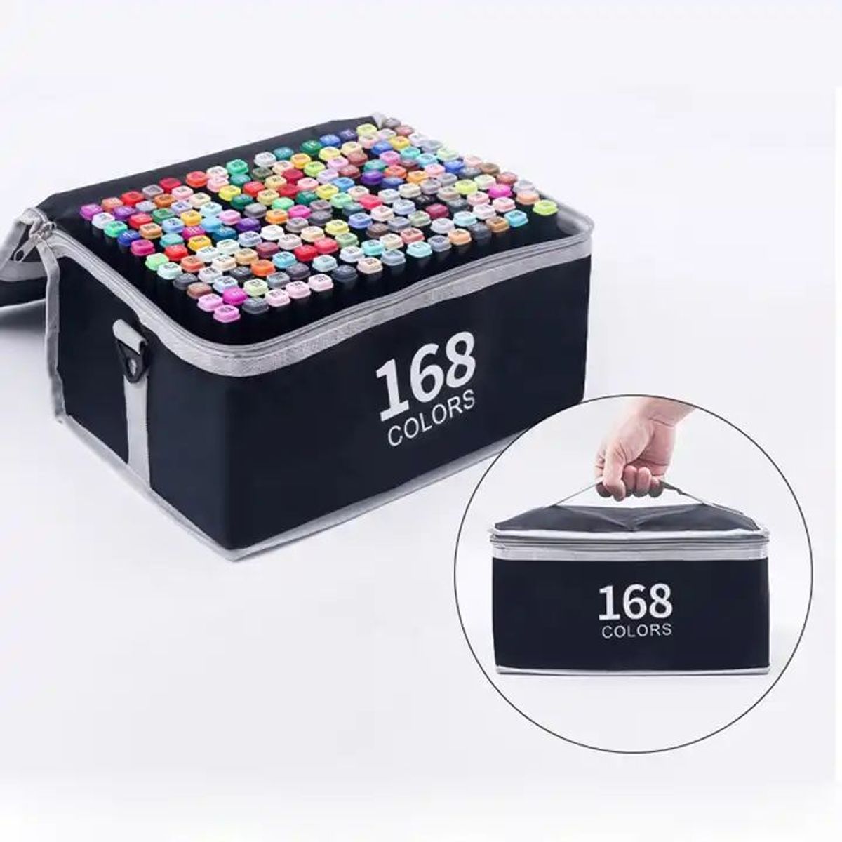 OEM - Plumones Touch 168 Piezas Punta Gruesa y Punta Delgada