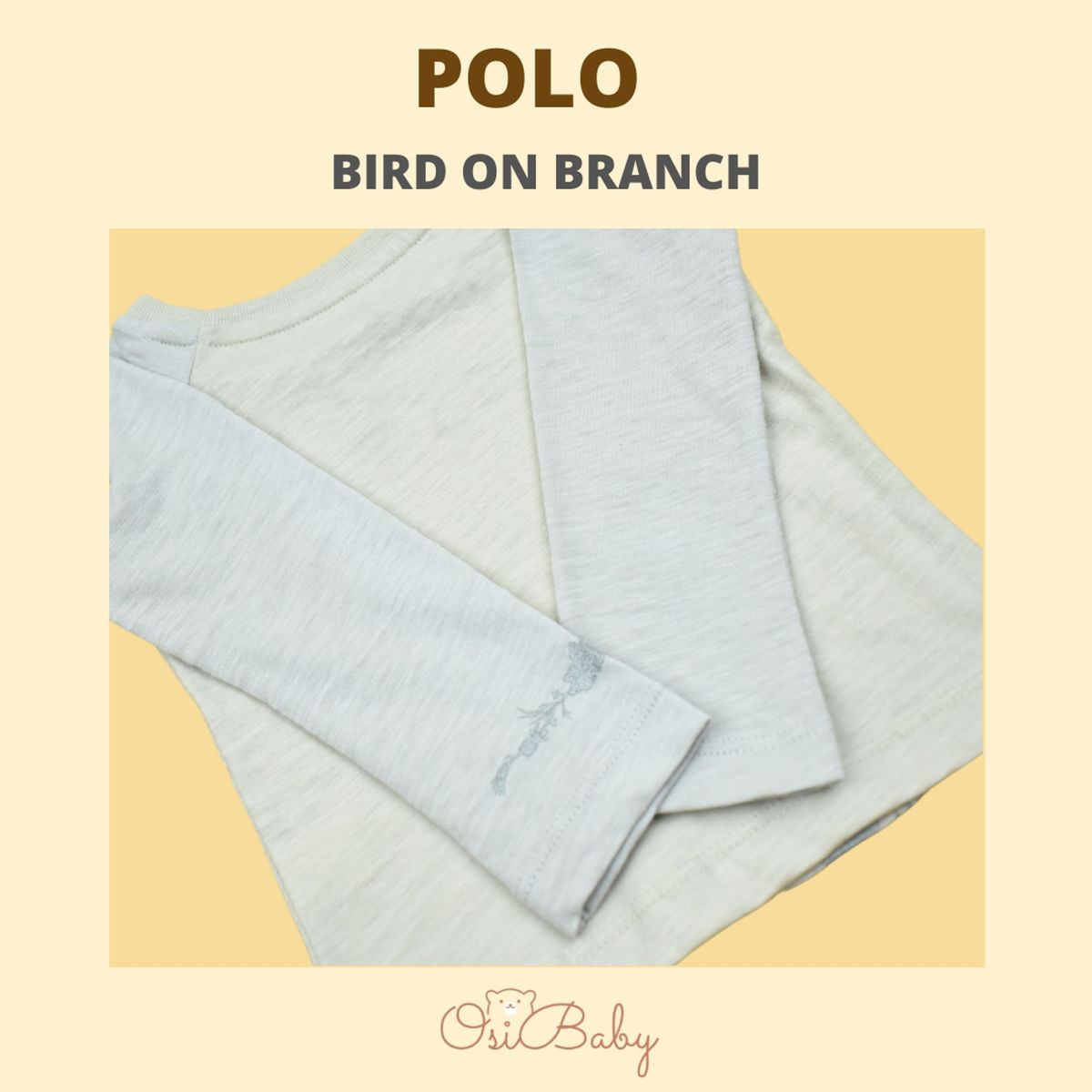 ALLEZ COLLECTION - POLO BEBE MUJER ML BIRD ON BRANCH
