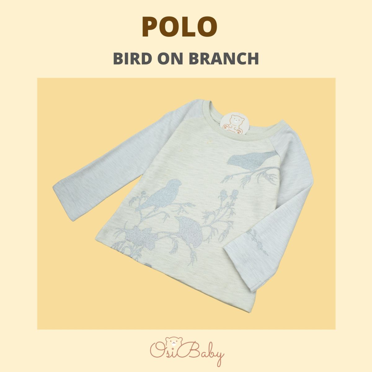 ALLEZ COLLECTION - POLO BEBE MUJER ML BIRD ON BRANCH
