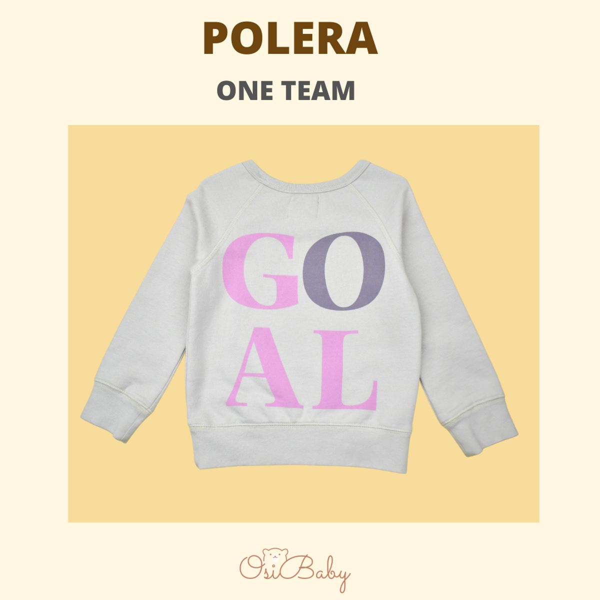ALLEZ COLLECTION - POLERA NIÑA GOAL - STONE