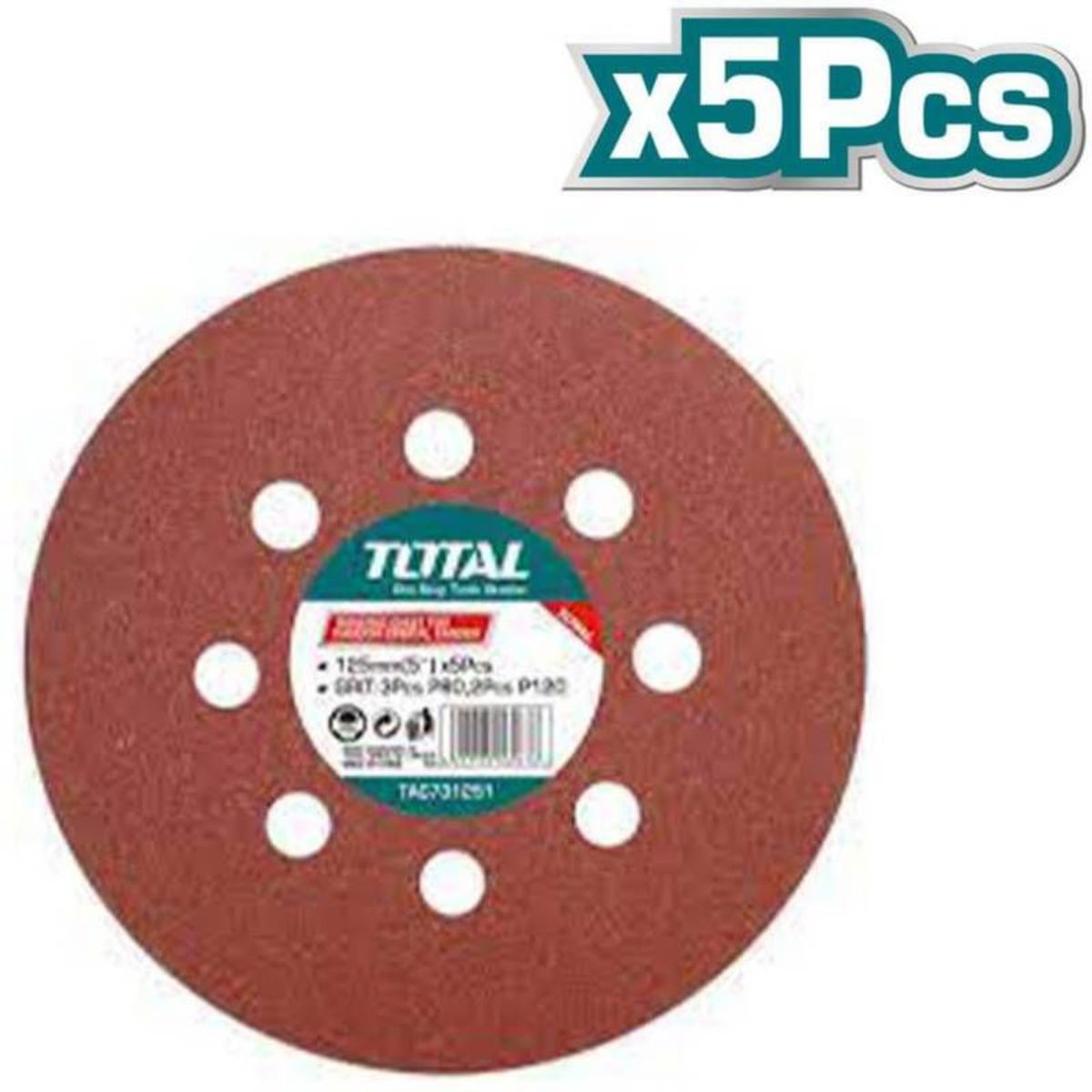 TOTAL TOOLS - Lijadora excéntrica o roto-orbital 320w industrial