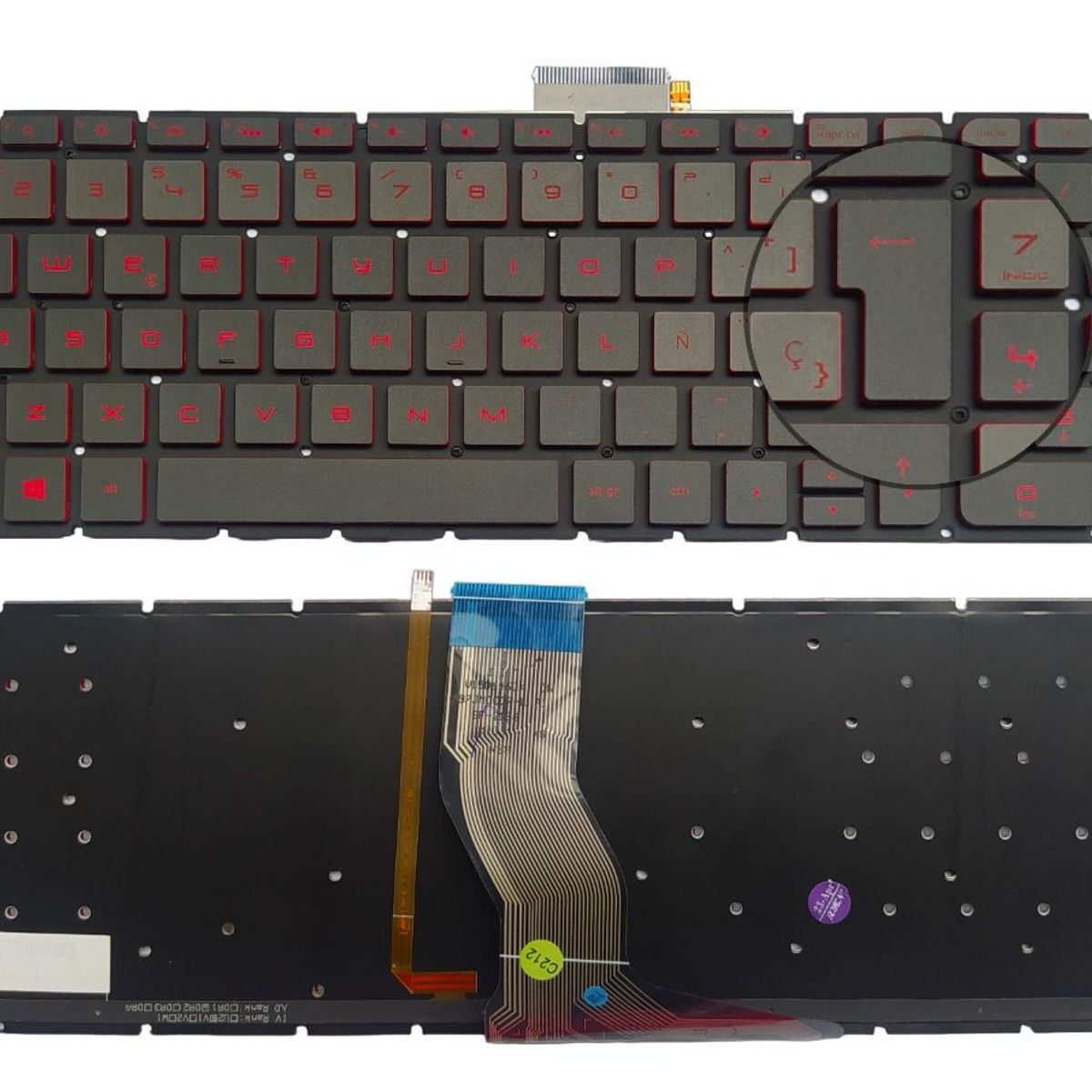 HP - Teclado ORIGINAL HP Omen 15-AE 15-AW 15-AR 15-BK 15-BC 17-AB Español