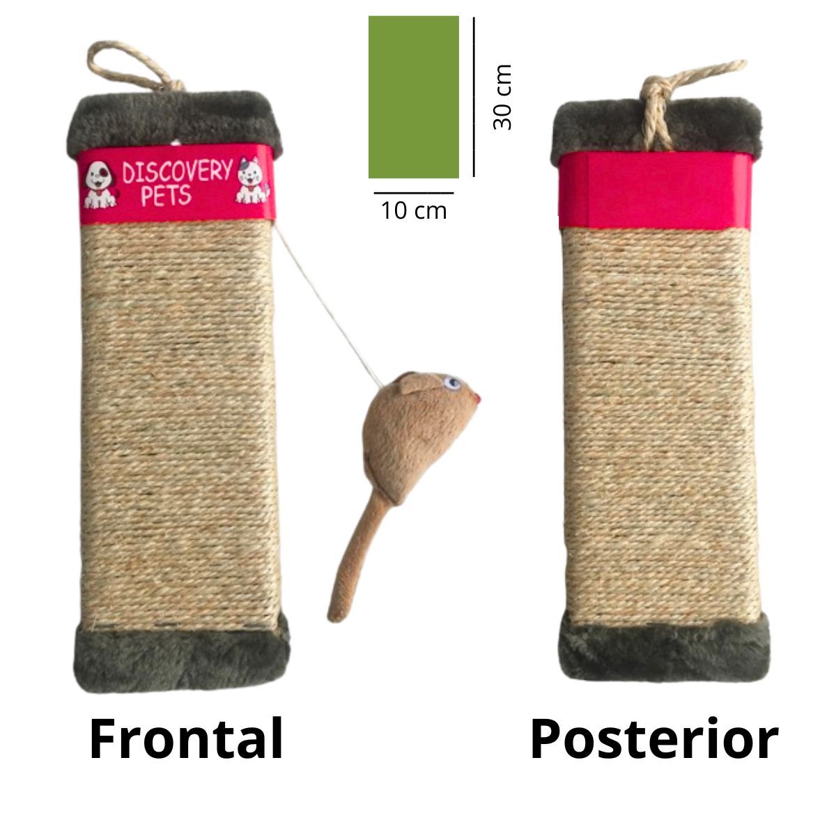 GENERICO - RASCADOR PARA GATO FORMA DE TABLA-VERDE OLIVO.