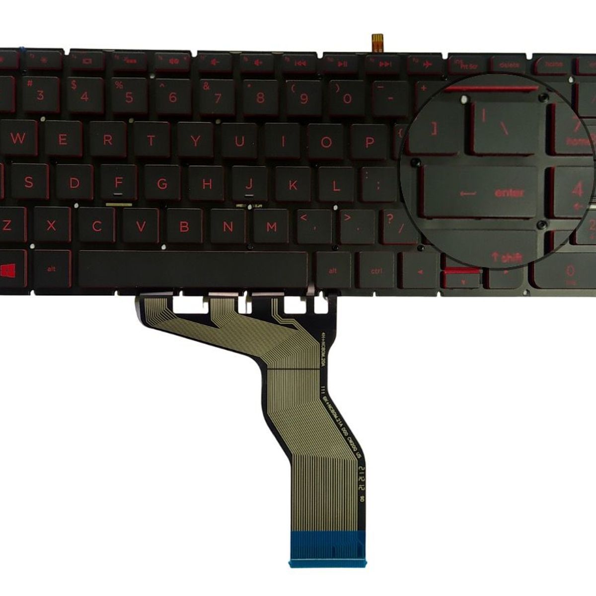 HP - Teclado ORIGINAL HP Omen 17-G 17-U 17T-U 17-W 17T-W Envy 17-N INGLES