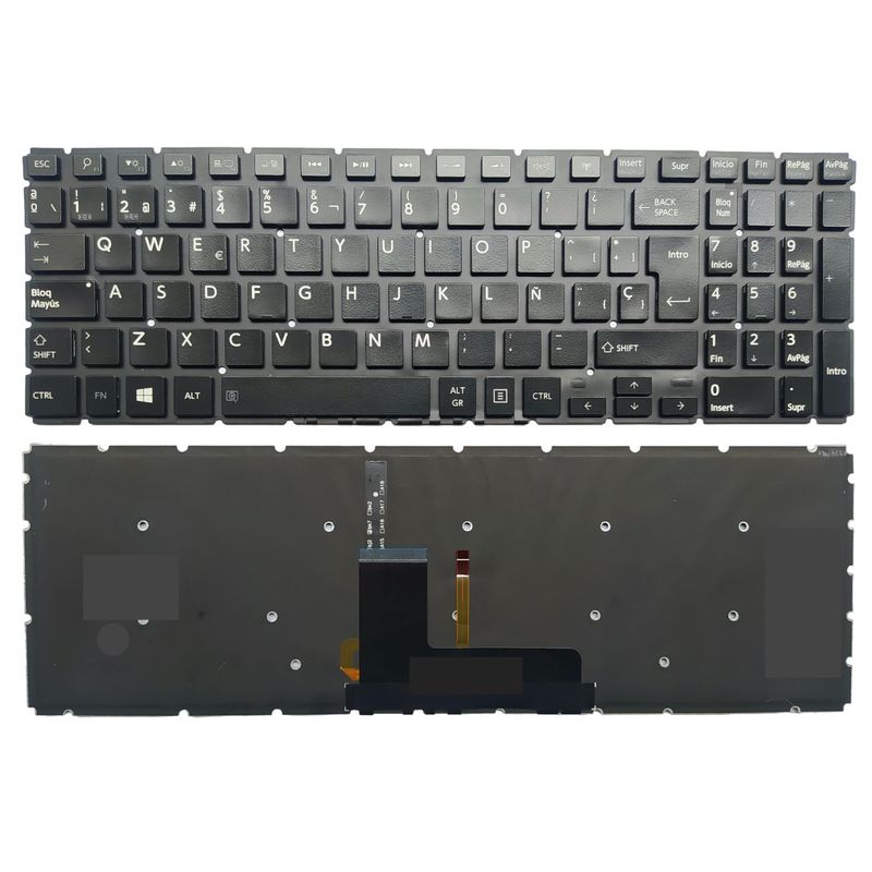 TOSHIBA - Teclado ORIGINAL TOSHIBA S55-B S55T-B S55D-B S50-C S50T-C S55-C ESPAÑO