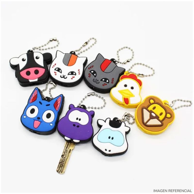 GENERICO - Porta llavero de silicona animales Set x 3