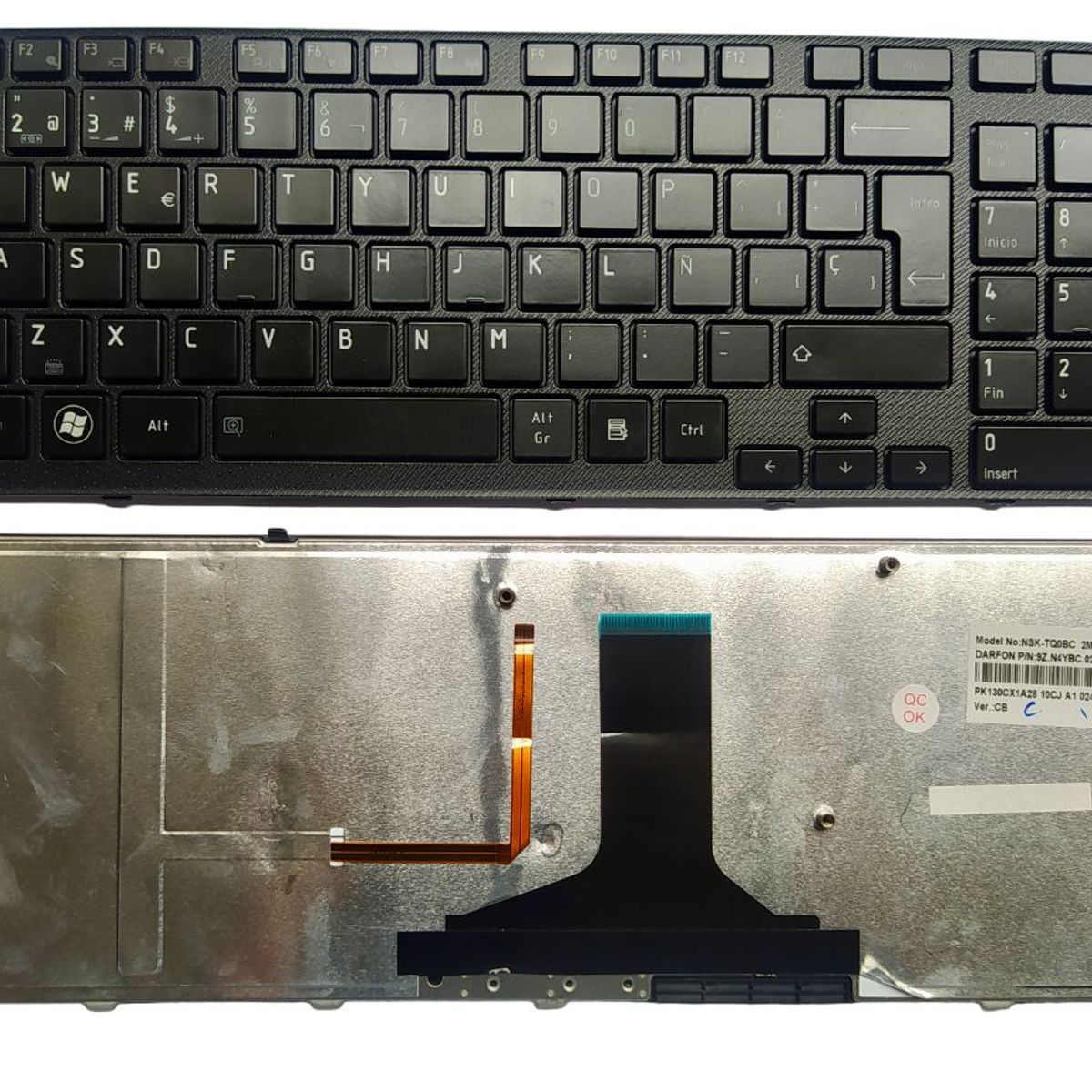 TOSHIBA - Teclado ORIGINAL TOSHIBA A660 A600 A600D A665 RETROILUMINADO