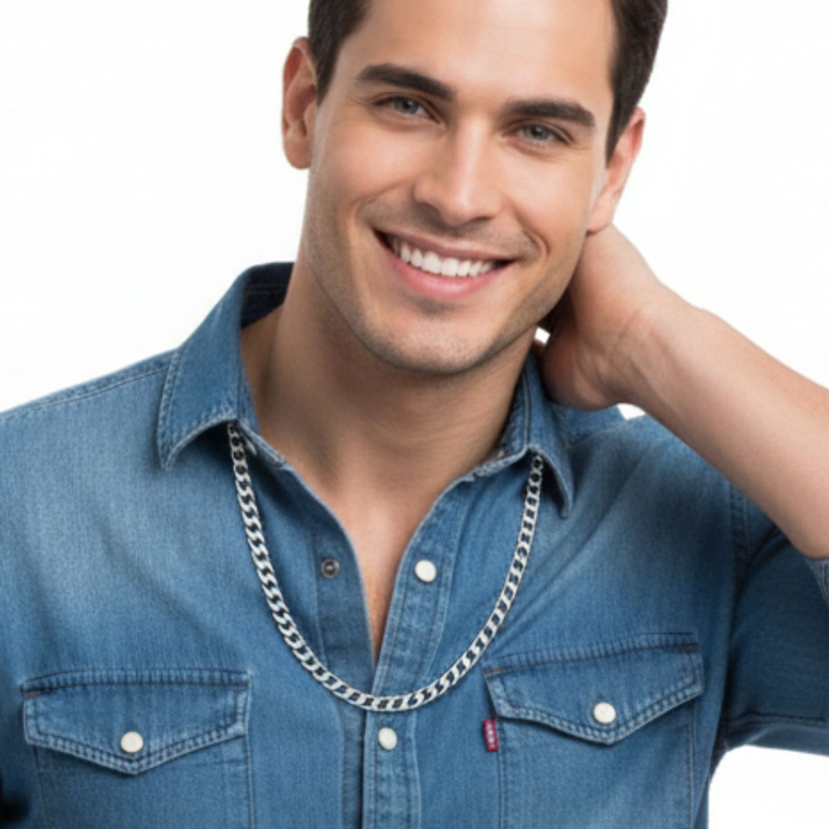 GENERICO - Collar para Hombre Modelo Eros x 8mm de Ancho