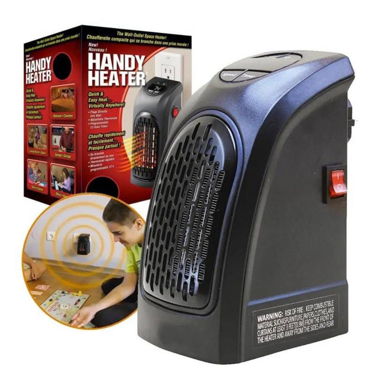 GENERICO - Calefactor Eléctrico HANDY HEATER de 400 WATTS