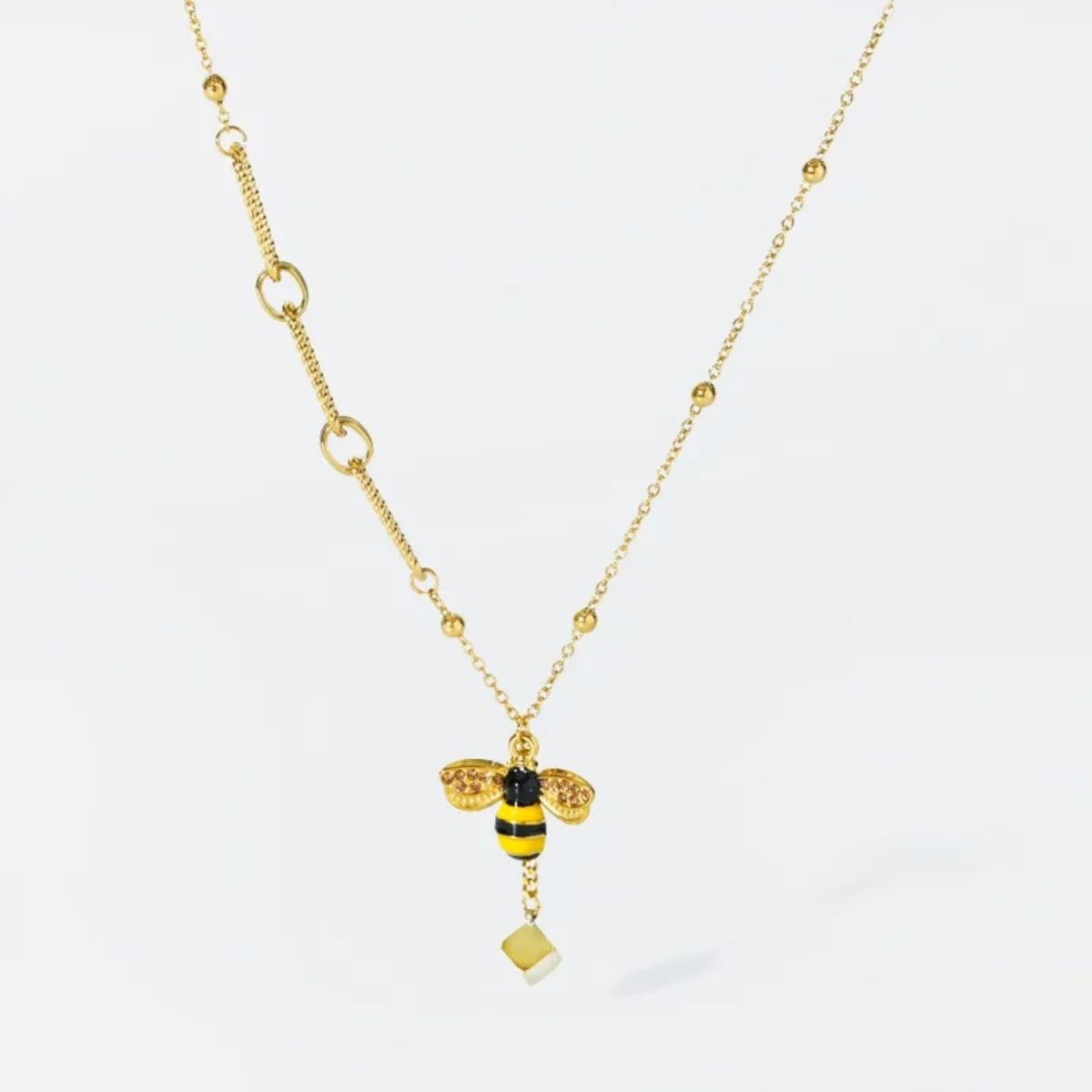 GENERICO - Encantador collar para mujer con colgante de abeja