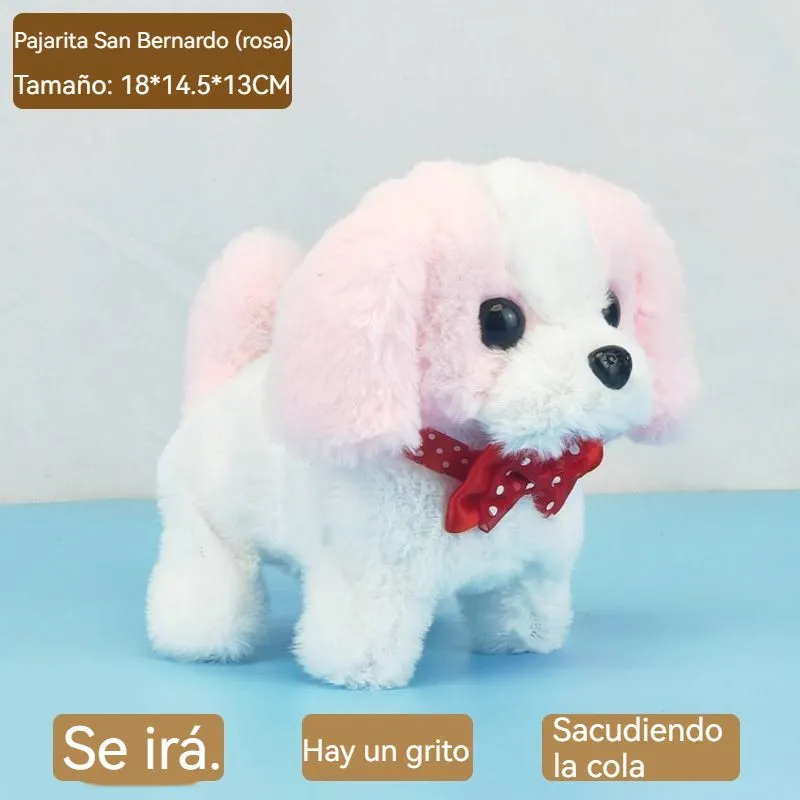 DANWEILE - Adorable Perro Peluche de peluche que camina, ladra y mueve la cola