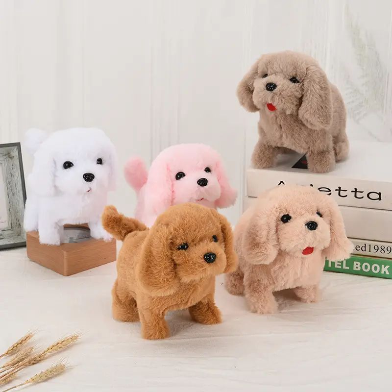 Adorable Perro Peluche de peluche que camina, ladra y mueve la - Main Image