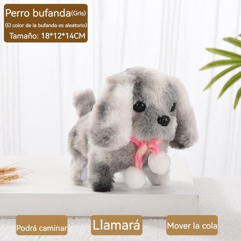 DANWEILE - Adorable Perro Peluche de peluche que camina, ladra y mueve la cola