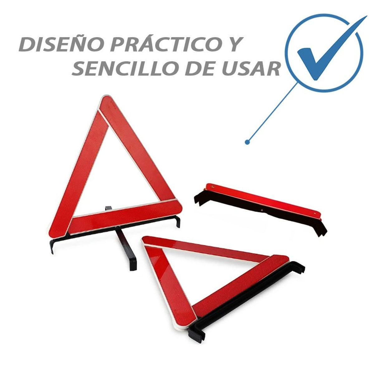 GENERICO - Triangulo Emergencia Vial X2 UniReflectivo AutoSeparador