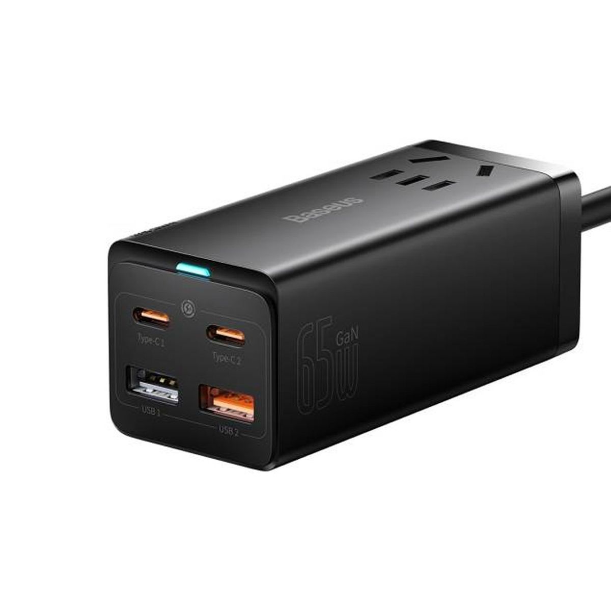 BASEUS - Cargador Baseus conector multi puertos carga rápida 65W PSZM000001