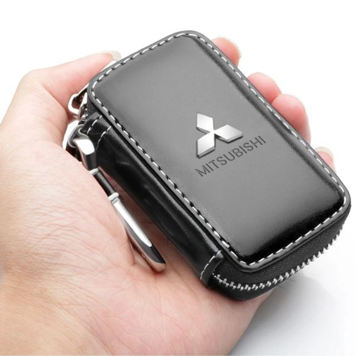 GENERICO - FUNDA DE CUERO PARA LLAVE DE CARRO -  MITSUBISHI