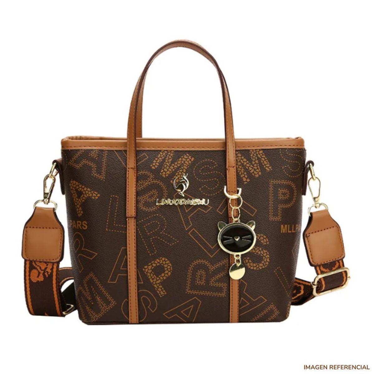 INSPIRA MARKET - Bolso cartera elegante con llavero de gato