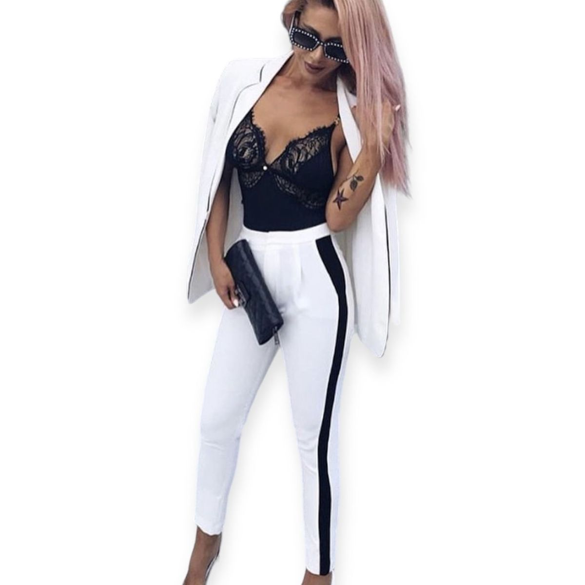 AMA OUTFITTERS - PANTALON SHANTAL BICOLOR