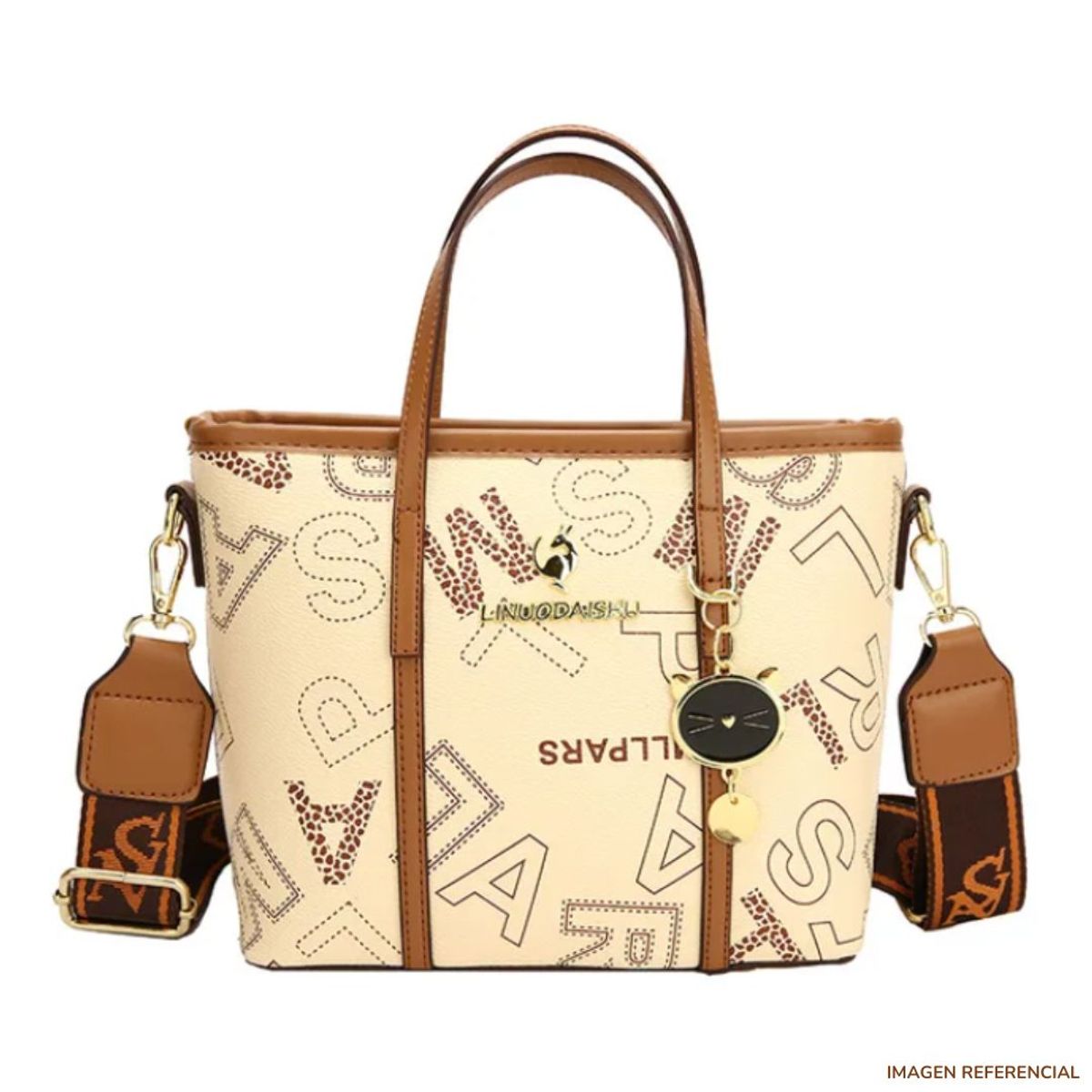 INSPIRA MARKET - Bolso cartera elegante con llavero de gato