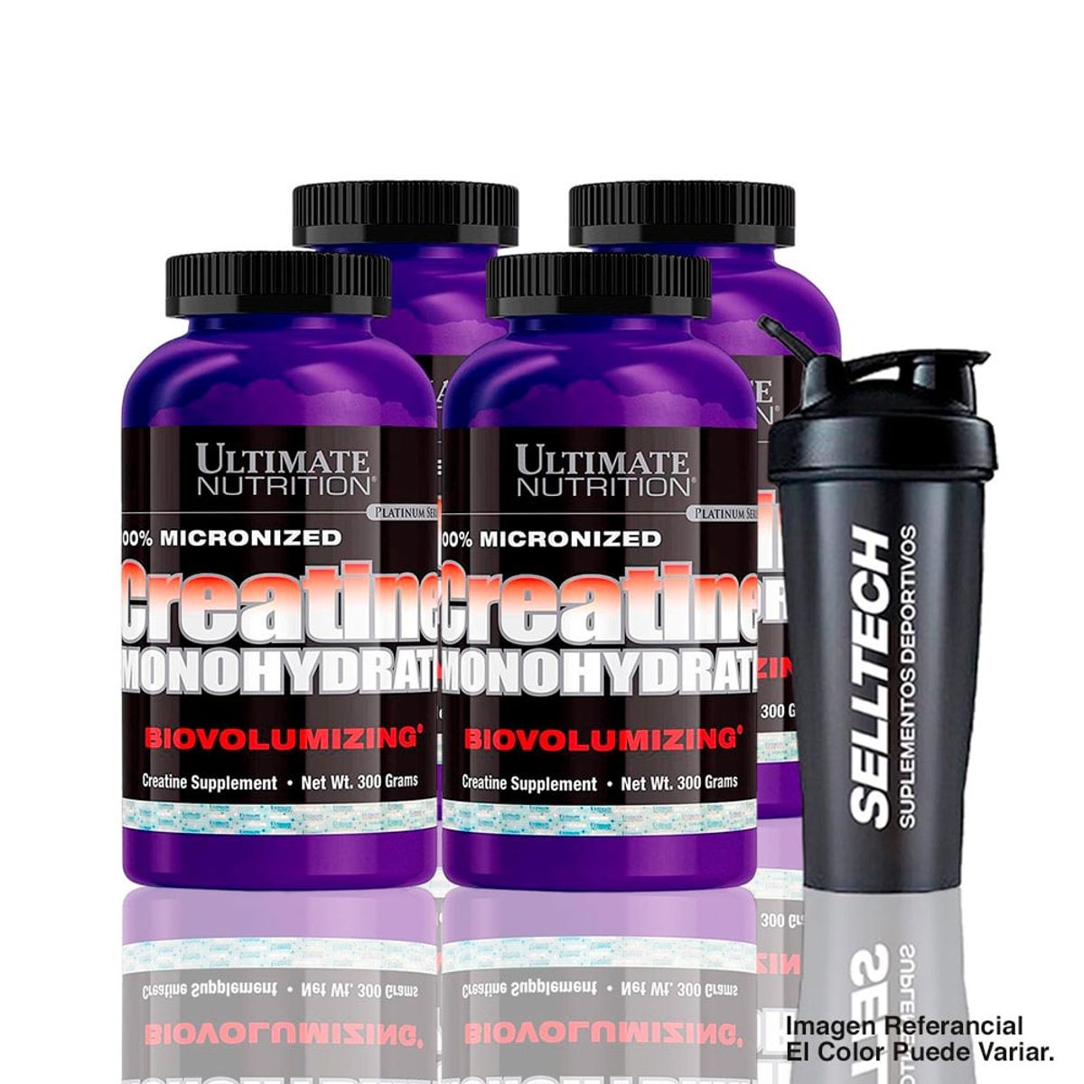 ULTIMATE NUTRITION - Pack Creatina Ultimate Nutrition 300gr X4+Shaker