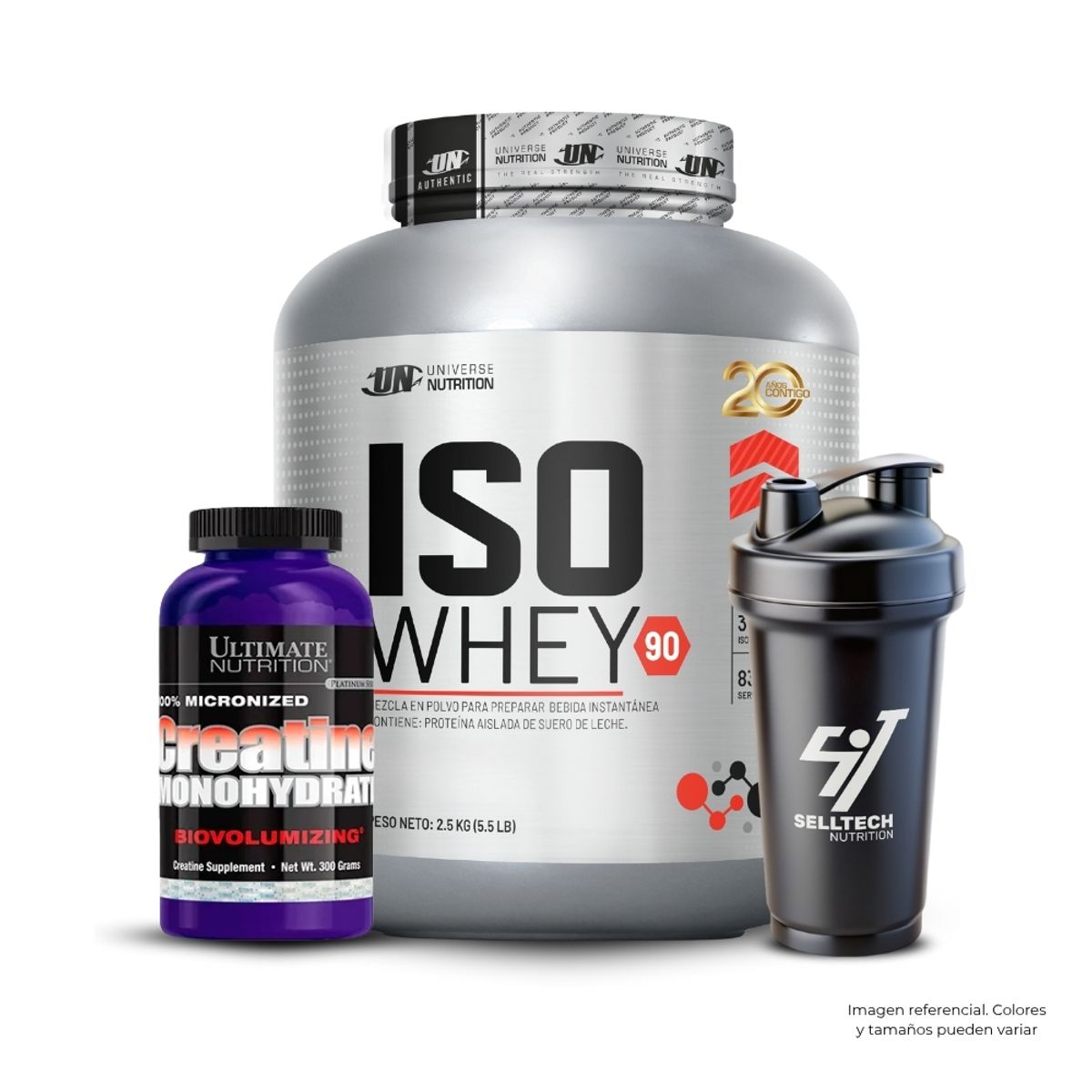 UNIVERSE NUTRITION - Iso Whey 90 de 2.5 kg Cookies+Creatina Ultimate Nutrition 300gr