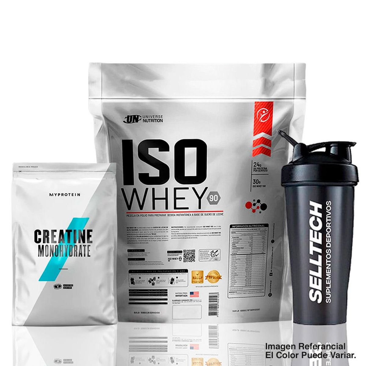 UNIVERSE NUTRITION - Iso Whey 90 de 5 kg Vainilla+Creatina Myprotein 250gr+Shaker