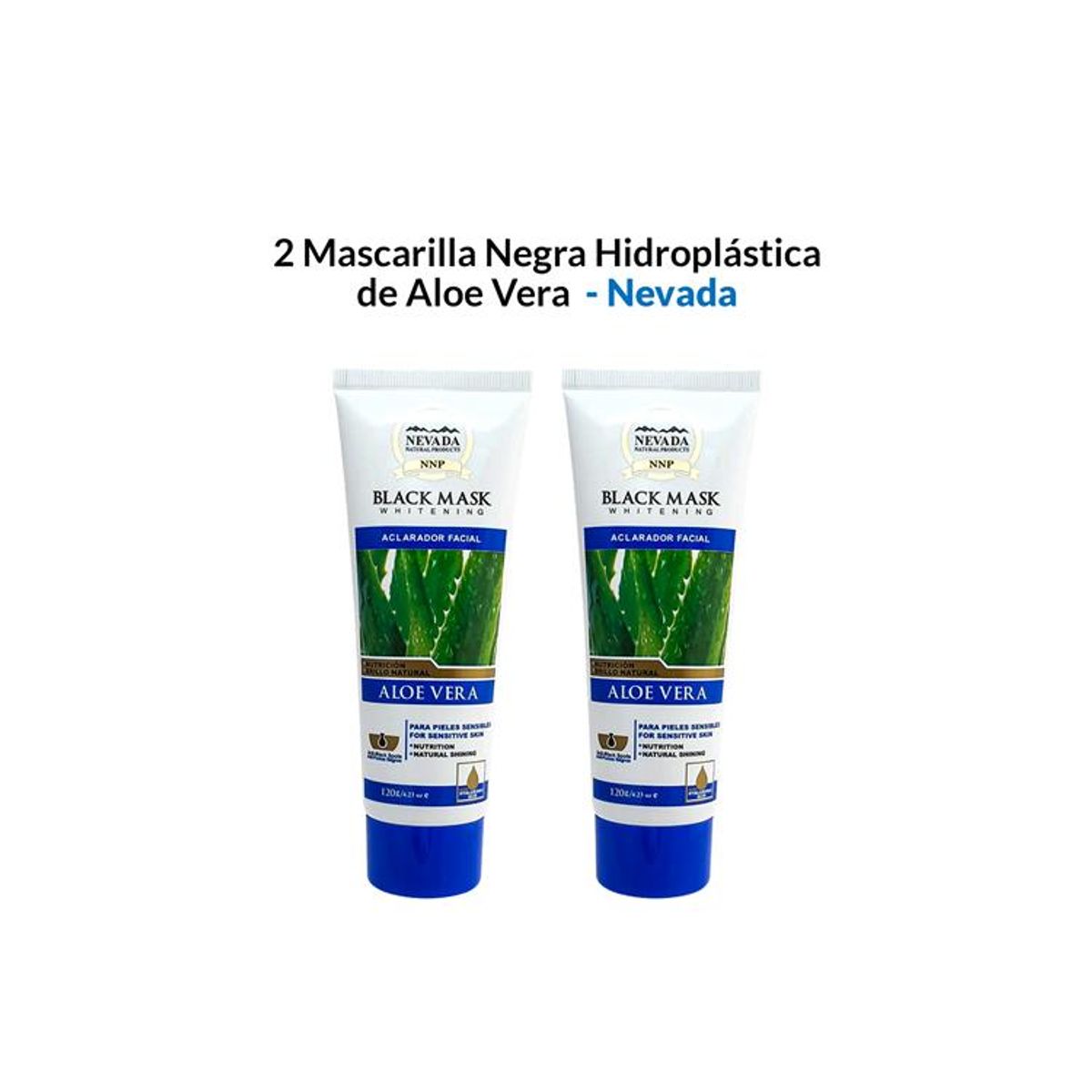 GENERICO - 2 Mascarilla Negra Hodroplástica de Aloe Vera 120gr - Nevada
