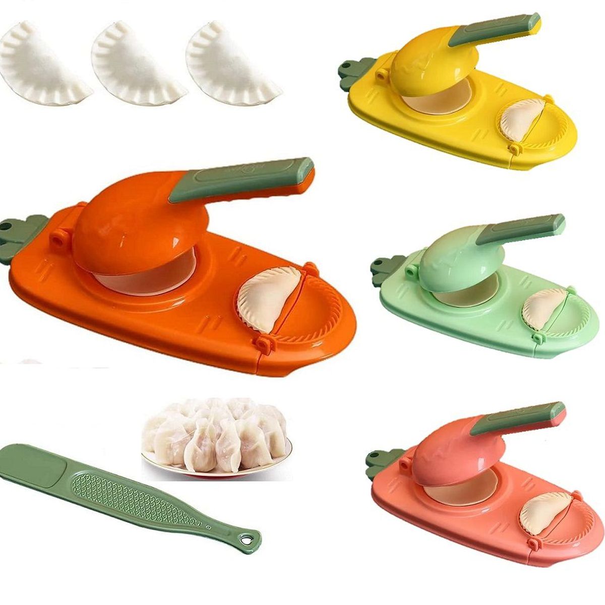 GENERICO - Prensa con molde para hacer empanadas herramienta con aplanador 2 en 1