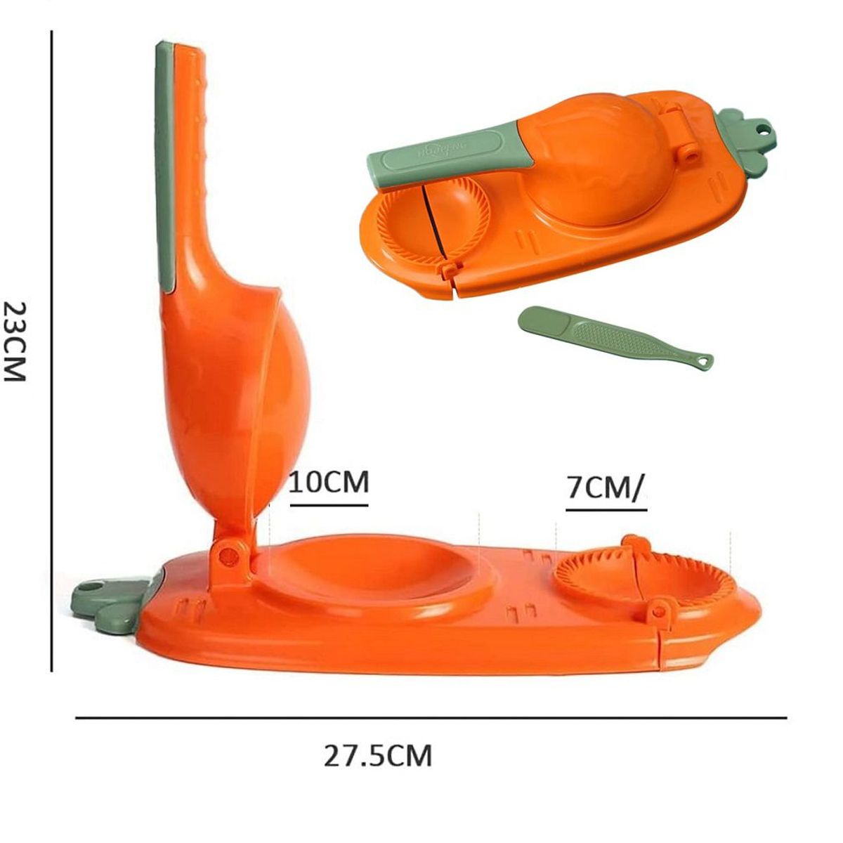 GENERICO - Prensa con molde para hacer empanadas herramienta con aplanador 2 en 1