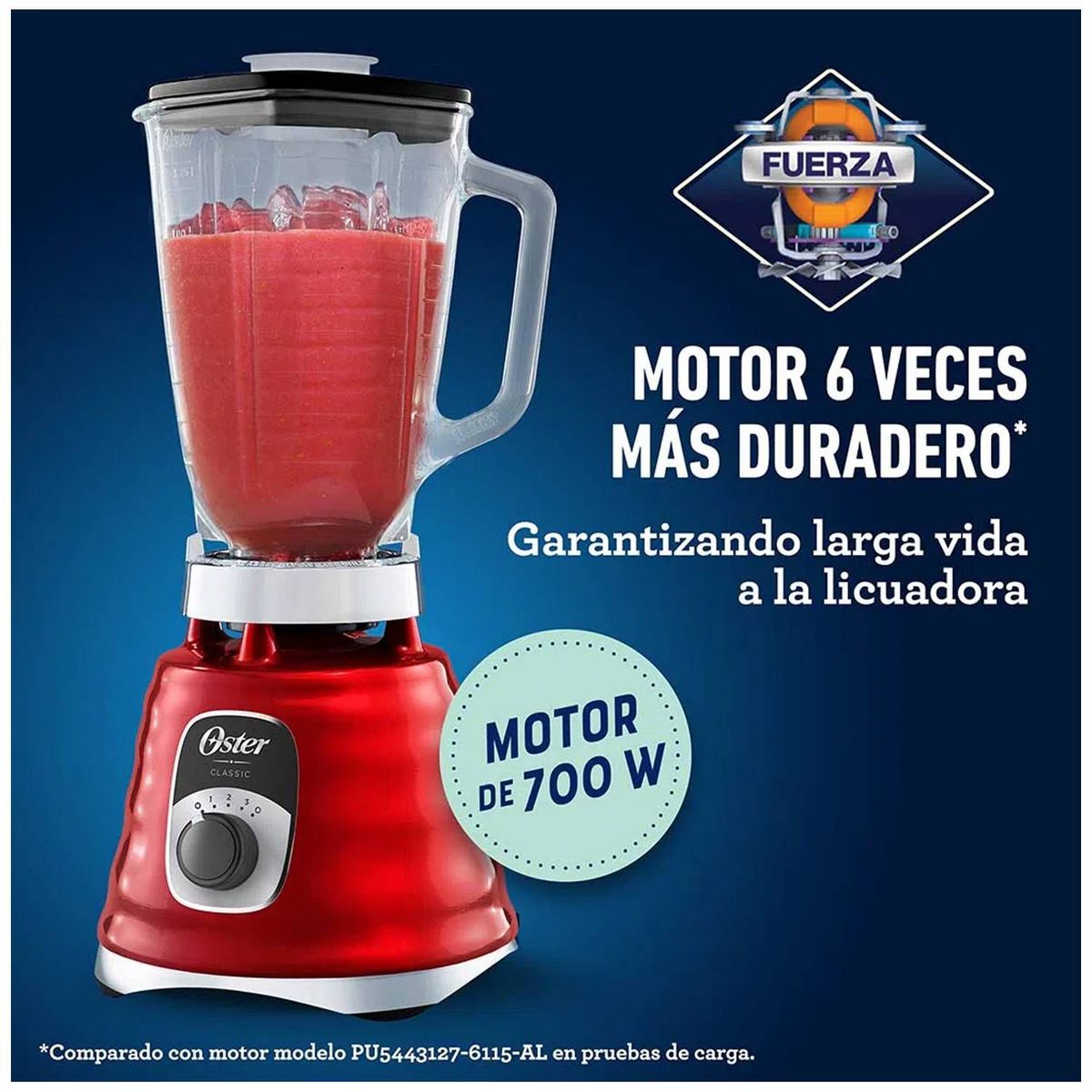 OSTER - Licuadora clásica 3 velocidades BLST4126R 700W