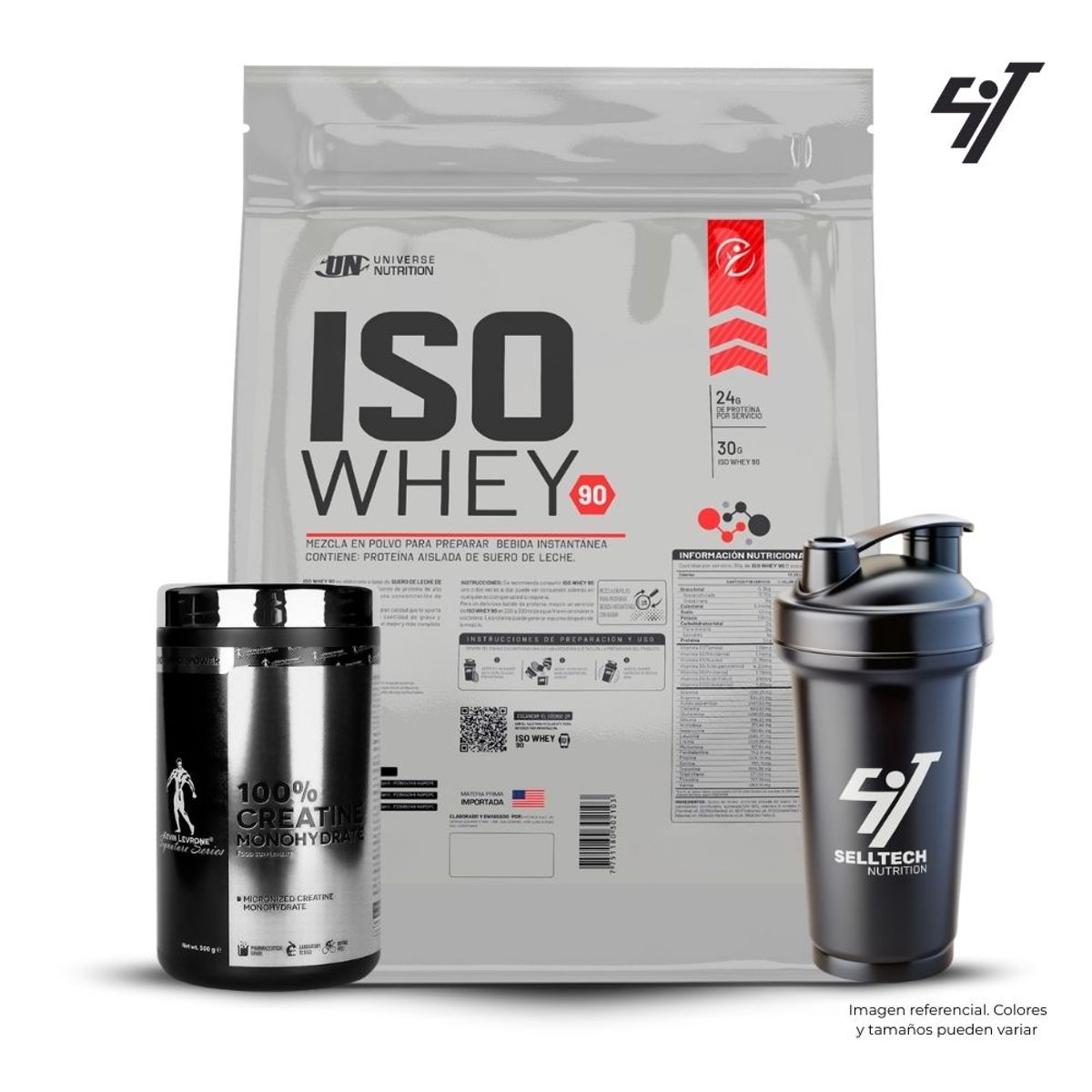 UNIVERSE NUTRITION - Iso Whey 90 de 5 kg Cookies+Creatina Kevin Levrone 500gr