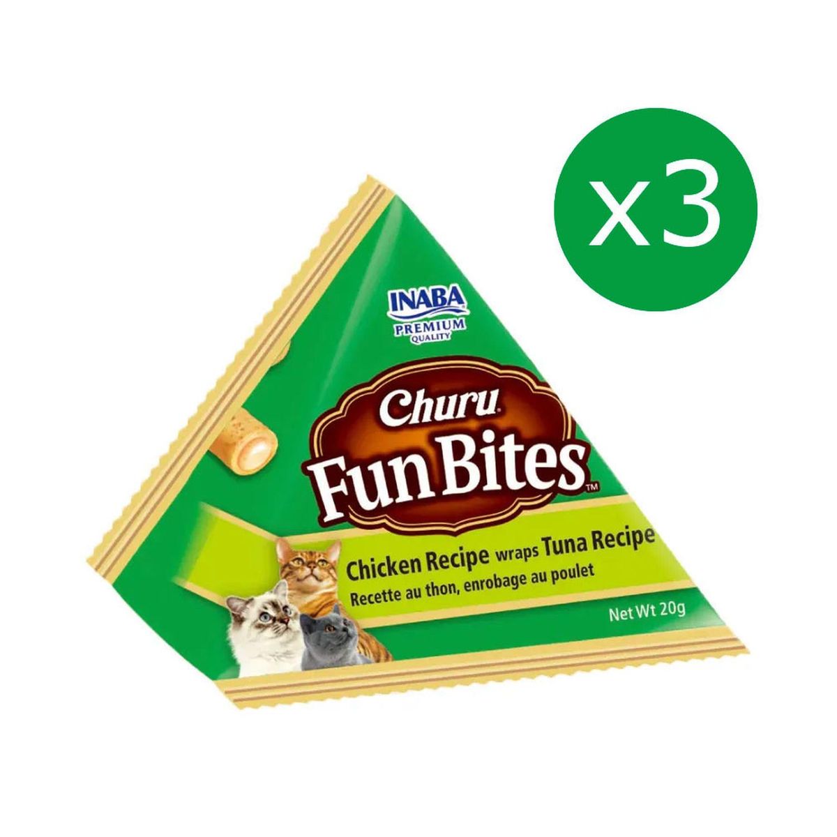 CHURU - Snack Churu Fun Bites Sabor Pollo y Atún para Gatos